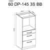 Obrazek Szafka kuchenna Vigo biały HG 60DPS-145 3S