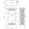 Obrazek Piec stalowo-kaflowy Bologna II drab 6kw
