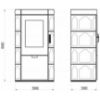 Obrazek Piec stalowo-kaflowy Bergamo II drab 7kw