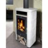 Obrazek Piec stalowo-kaflowy Bergamo II drab 7kw