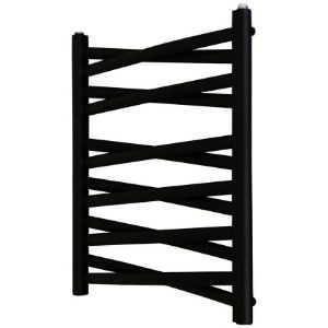 Obrazek Grzejnik łazienkowy Łezka 3D Ł3DX 1240 czarny 675x440 mm 