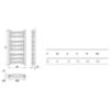 Obrazek Grzejnik łazienkowy Łezka 3D Ł3DX 1640 czarny 910x440 mm 