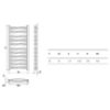 Obrazek Grzejnik łazienkowy Łezka 3D Ł3DX 2250 czarny 1205x540 mm 