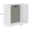 Obrazek Szafka kuchenna Luna claygrey/biały 105 ND 1F BB