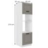 Obrazek Szafka kuchenna Luna claygrey/biały 60DMP-210 2F