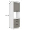 Obrazek Szafka kuchenna Luna claygrey/biały 60DPS-210 3S 1F