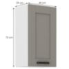 Obrazek Szafka kuchenna Luna claygrey/biały 40G-72 1F
