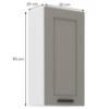 Obrazek Szafka kuchenna Luna claygrey/biały 45G-90 1F