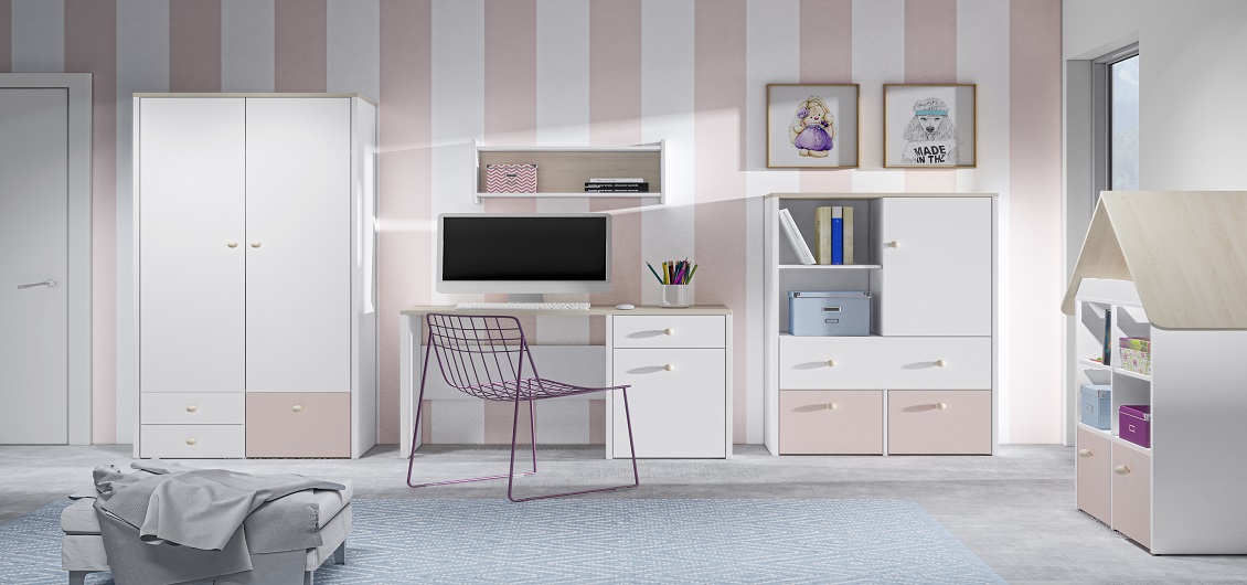 System Elmo Biały/Buk Fjord/Pudrowy Róż