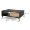 Obrazek Ława Diamond L104 dąb evoke/czarny
