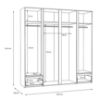 Obrazek  Szafa Whiteheaven 205 cm LNBS3411B-M216 z oświetleniem
