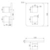 Obrazek  Parma system prysznicowy podtynkowy termostat czarny