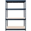 Obrazek Regał metalowy magazynowy nitowany czarny Stabil 180x150x60cm – 400kg/4 półki 