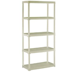 Obrazek Regał magazynowy plastikowy T60/5E écru 176x80x40cm – 5 półek/30kg 