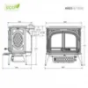 Obrazek Piec kominkowy Premium ARES 11.3kW Eco