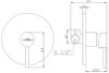 Obrazek Bateria natryskowa podtynkowa Dafni BP-88-001 1F 