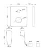 Obrazek Bateria natryskowa podtynkowa Dokos BP-19-BK2 2F biały/chrom 