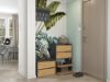 Obrazek Szafka na buty Pelagia 2 antracyt/dąb artisan