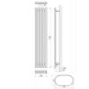 Obrazek Grzejnik łazienkowy Lazur LA160/33 D5 1600x330 mm biały
