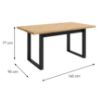 Obrazek Stół Max Dąb Artisan / Czarny Mat 160x90