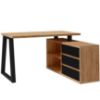 Obrazek Zestaw Iga II Biurko+Komoda Dąb Craft / Czarny Mat
