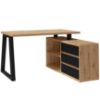 Obrazek Zestaw Iga II Biurko+Komoda Dąb Artisan / Czarny Mat
