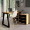 Obrazek Zestaw Iga II Biurko+Komoda Dąb Artisan / Czarny Mat