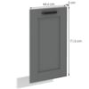 Obrazek Front kuchenny Luna dustgrey/biały 713x446 