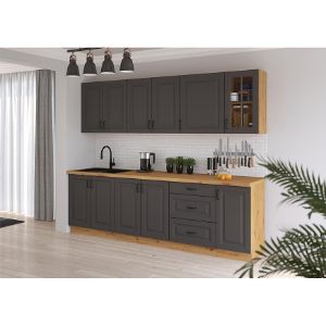 Obrazek Kuchnia Stilo grafit mat/artisan 260 bez blatu