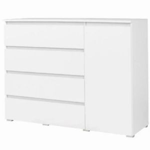 Obrazek Komoda Cosmo C05 4 szuflady 1 drzwi biała