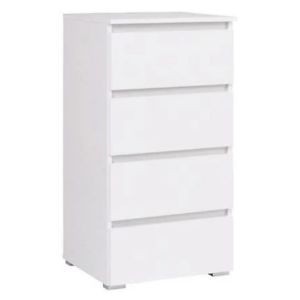 Obrazek Komoda wąska Cosmo C07 4 szuflady biała
