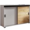 Obrazek Komoda Retro 120 Biały/Craft +Czarne Uchwyty