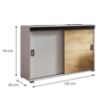 Obrazek Komoda Retro 120 Biały/Craft +Czarne Uchwyty