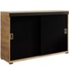 Obrazek Komoda Retro 120 Craft/Czarny + Craft Uchwyty