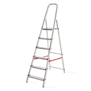 Obrazek Drabina aluminowa jednostronna 6 stopniowa 125 kg 