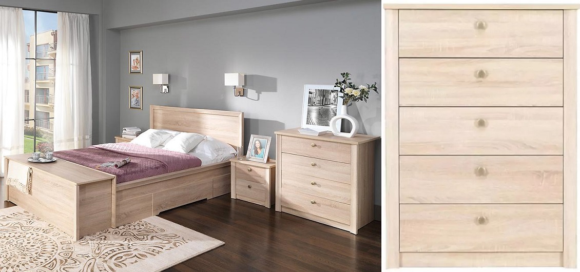 Sypialnia Finezja Dąb Sonoma