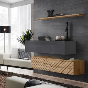 Obrazek Komoda Switch II Line Grafit/Wotan Gwtl Sw SB2 – L