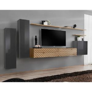 Obrazek Meblościanka Switch I Line Grafit/Wotan