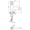 Obrazek Bateria umywalkowa gabro plus chrom 