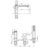 Obrazek Bateria nawannowa 3-otworowa trend chrom 
