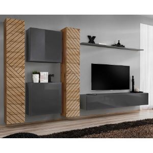 Obrazek Meblościanka Switch VI Line Wotan/Grafit