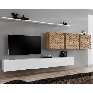 Obrazek Meblościanka Switch VII Line Biały/Wotan