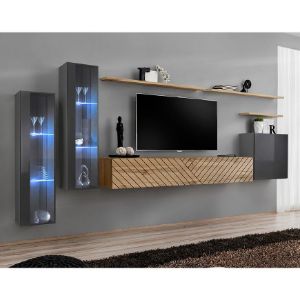 Obrazek Meblościanka Switch XI Line Grafit/Wotan