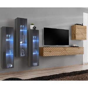 Obrazek Meblościanka Switch XIII Line Grafit/Wotan