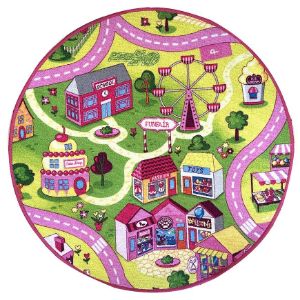 Obrazek Dywan Kids Funfair 1,0/1,0 okrągły różowy
