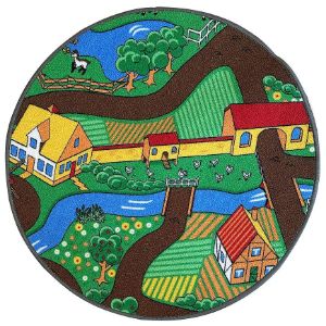 Obrazek Dywan Kids Farm 0,8/0,8 okrągły zielony