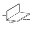 Obrazek Kątownik PVC biały satyna 7x7x1000 