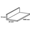 Obrazek Kątownik PVC biały satyna 40x10x1000 