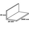Obrazek Kątownik aluminiowy London Smoke 20x20x2600