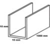 Obrazek Profil U aluminiowy srebrny 10x10x1000